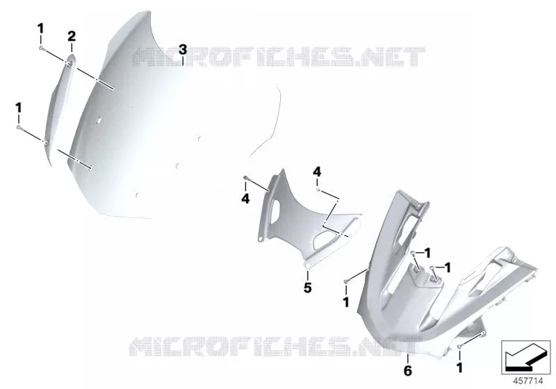 Pare-brise / fixation BMW Motorrad BMW Motorrad K 1600 2010 6 cyl.  K48 (0602, 0612)