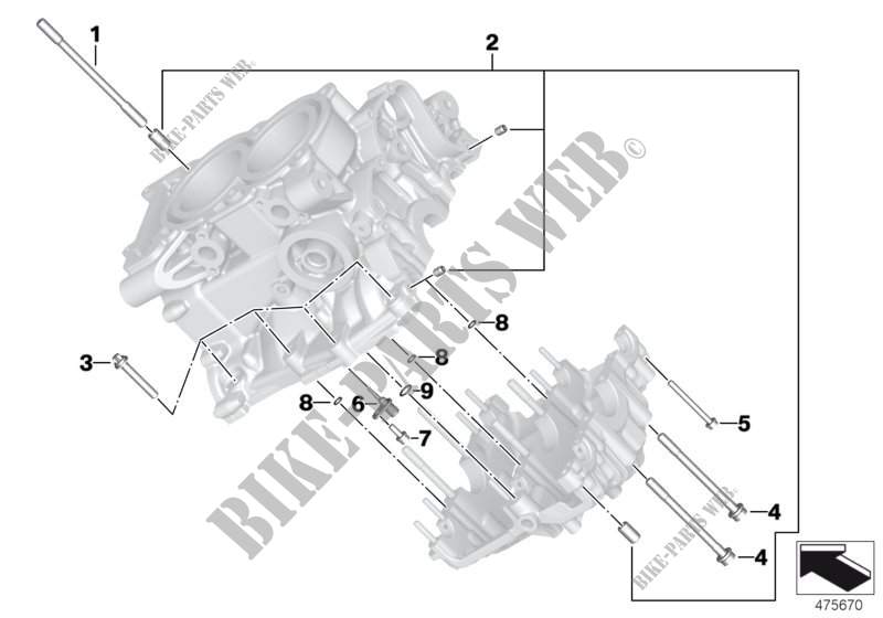 Pièces de bloc moteur pour BMW Motorrad C 650 Sport 16 à partir de 2014