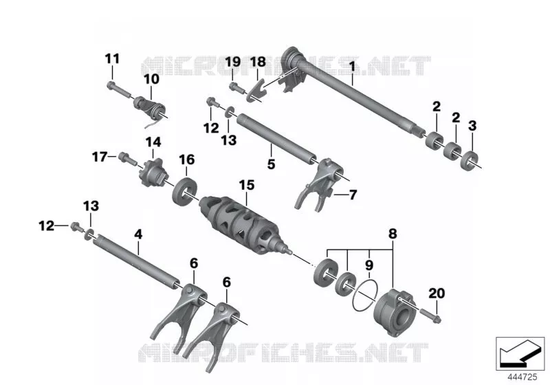 Pièces de boîte 6 vitesses BMW Motorrad BMW Motorrad S 1000 2013   K47 (0D02, 0D12)