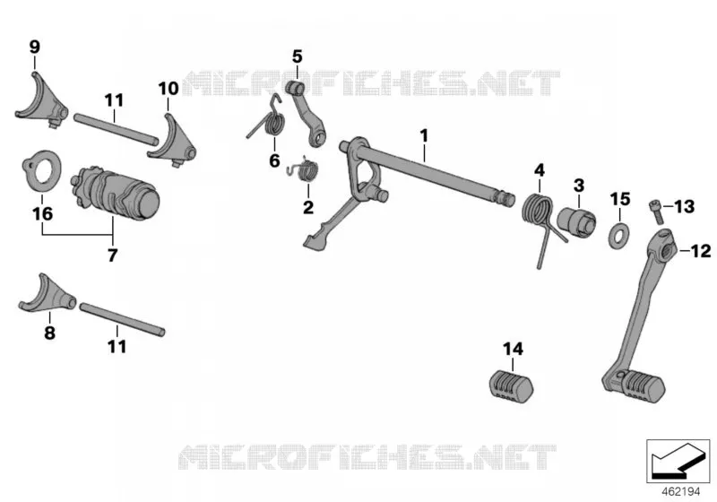 Pièces de commande de boîte 5 vitesses BMW Motorrad BMW Motorrad G 650 2008   R13 (0180)