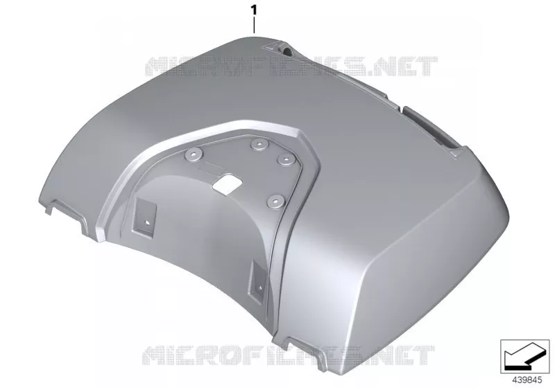 Pièces peintes couvercle Topcase BMW Motorrad BMW Motorrad K 1600 2010 6 cyl.  K48 (0601,0611)