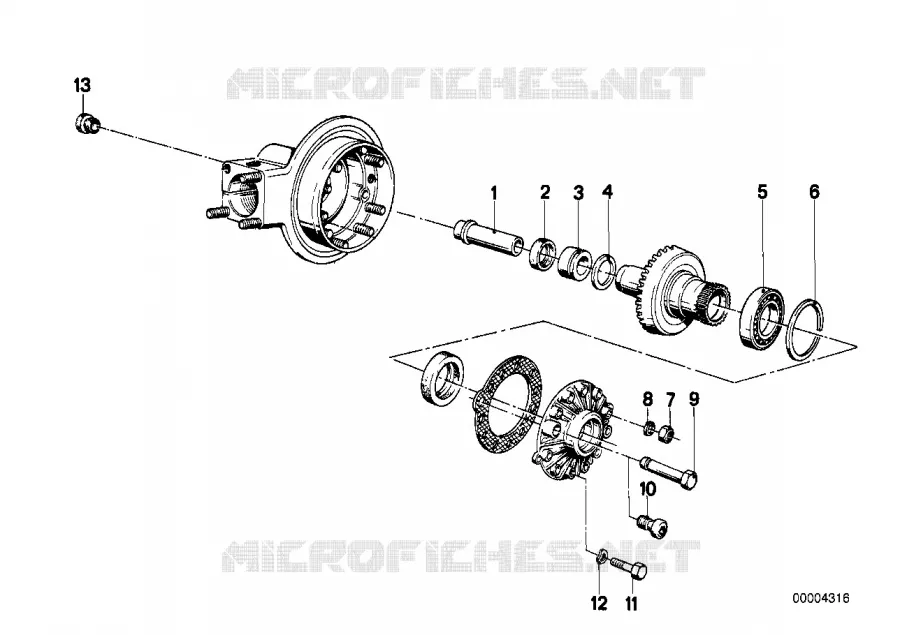 Pièces pour pont arrière BMW Motorrad BMW Motorrad Classic R 75 1979 2V (76-85)  R75