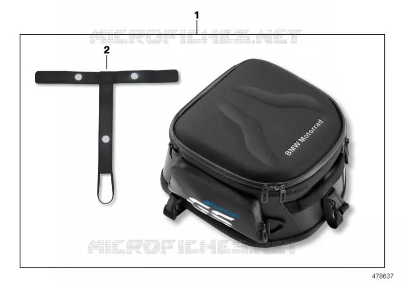 Poche siège passager BMW Motorrad BMW Motorrad R 1200 2015 K5x  K50 (0A51, 0A61)