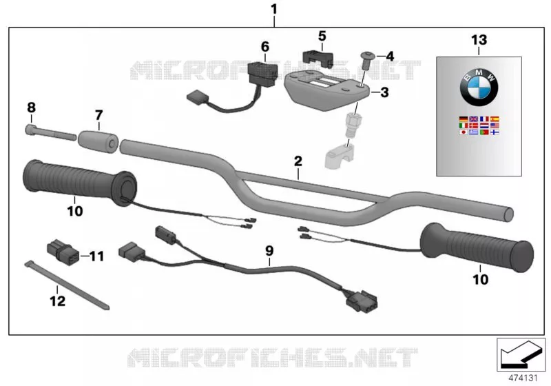 Poignees chauffantes BMW Motorrad BMW Motorrad F 650 1999   R13 (0173,0183)
