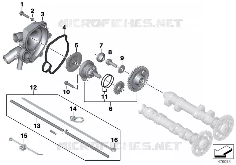 Pompe de liquide de refroidissement BMW Motorrad BMW Motorrad F 800 2011 K7x  K71 (0B03, 0B13)