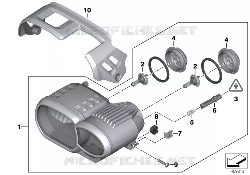 Projecteur BMW Motorrad BMW Motorrad K 1300 2007 K4x 4 cyl.  K43 (0518,0519)