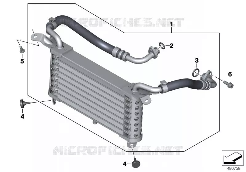 Radiateur dhuile BMW Motorrad BMW Motorrad S 1000 2010   K46 (0524,0534)