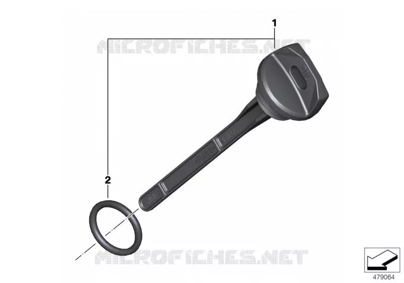 Remplissage dhuile, jauge à huile BMW Motorrad BMW Motorrad F 750 2016   K80 (0B08, 0B18)