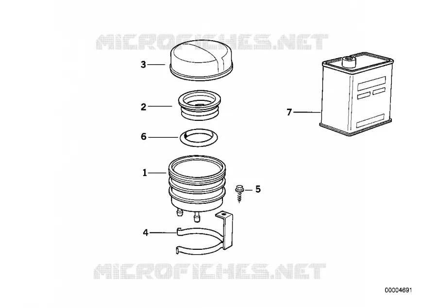 Réservoir AR BMW Motorrad BMW Motorrad Classic K 100 1989 4 cyl. 2 soup.  K589 (0523,0533)