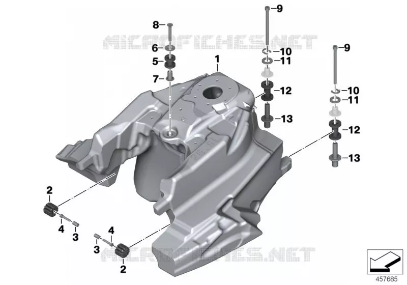 Réservoir de carburant / pièces fixation BMW Motorrad BMW Motorrad K 1600 2017 6 cyl.  K61 (0F51, 0F53)