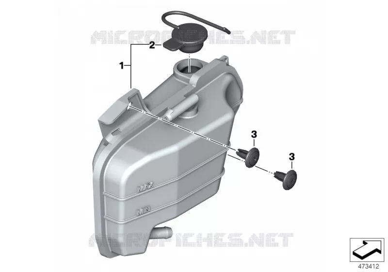 Réservoir tampon BMW Motorrad BMW Motorrad G 310 2016   K02 (0G02, 0G12)
