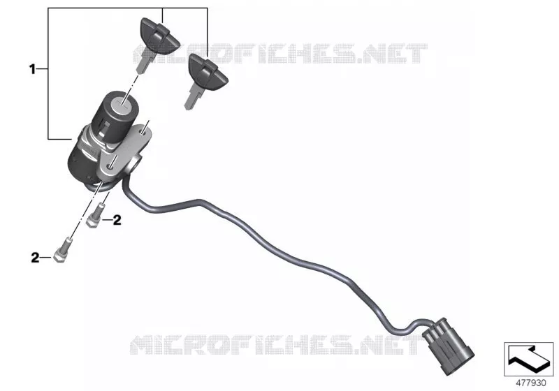 Serrure antivol de direction BMW Motorrad BMW Motorrad G 310 2016   K03 (0G01, 0G11)