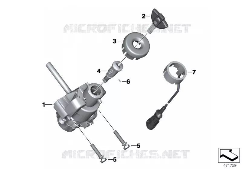 Serrure contact daprès numéro châssis BMW Motorrad BMW Motorrad C 650 2014   K19 (0C05, 0C15)