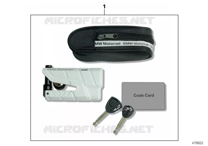 Serrure de disque de frein avec DWA BMW Motorrad BMW Motorrad R 1250 2018   K54 (0J81, 0J83)