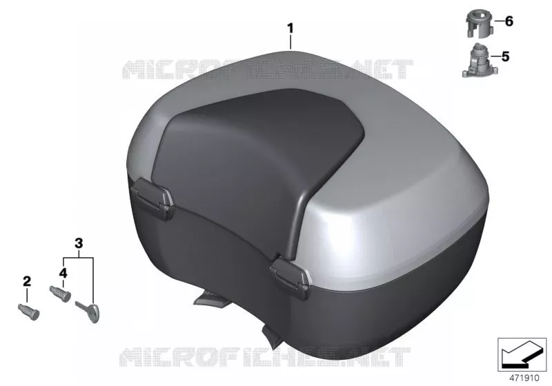 Top-case 49l BMW Motorrad BMW Motorrad R 900 2005 K2x  K26 (0367,0387)