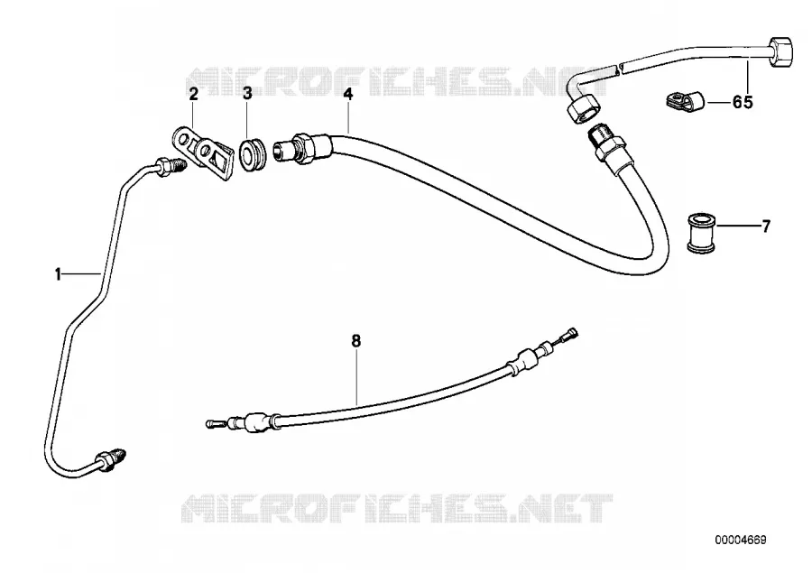 Tuyau de frein avant BMW Motorrad BMW Motorrad Classic R 75 1976 2V (76-85)  R75