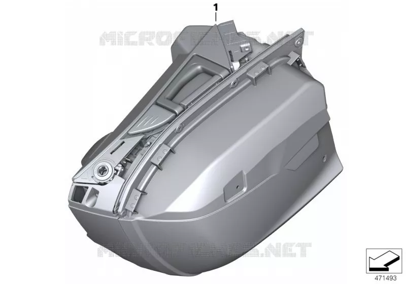 Valise sans pièces peintes BMW Motorrad BMW Motorrad K 1600 2015 6 cyl.  K48 (0F02, 0F12)