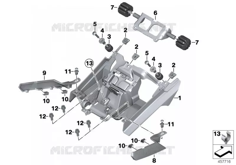 Verrouillage de selle BMW Motorrad BMW Motorrad K 1600 2010 6 cyl.  K48 (0602, 0612)