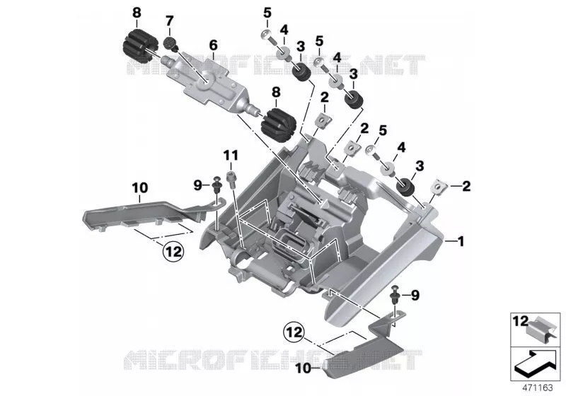 Verrouillage de selle BMW Motorrad BMW Motorrad K 1600 2015 6 cyl.  K48 (0F02, 0F12)