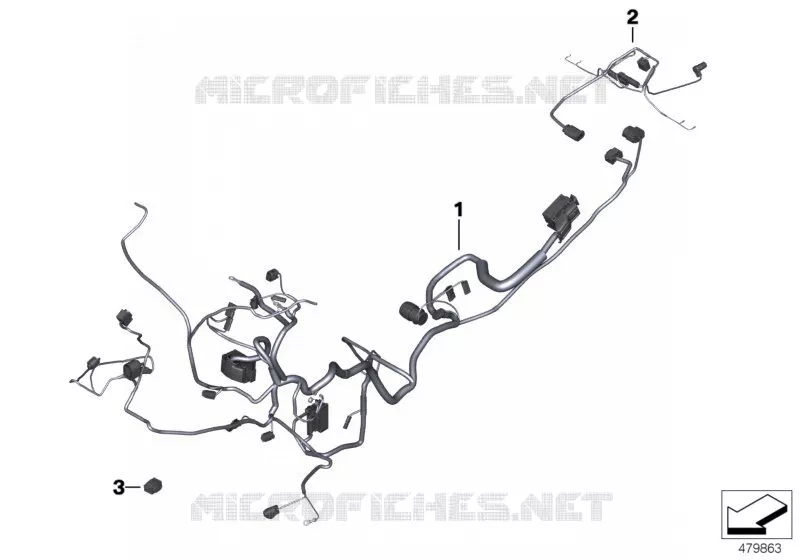 faisceau principal / faisceau partie AR BMW Motorrad BMW Motorrad F 700 2014 K7x  K70 (0B06, 0B16)