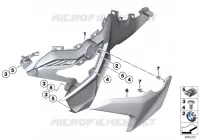 Support de plaquette Cadre et pièces accolées F 850 bmw-moto 2016  83826