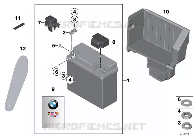 Batterie additionnelle véhicule spécial BMW Motorrad BMW Motorrad R 900 2005 K2x  K26 (0367,0387)