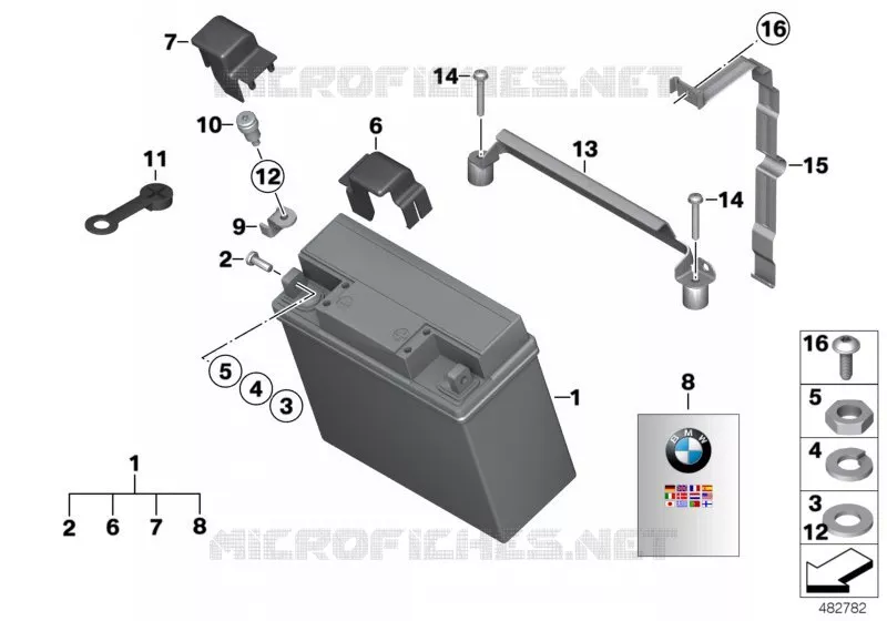 Batterie sans entretien BMW Motorrad BMW Motorrad R 1200 2008 K2x  K26 (0430,0440)