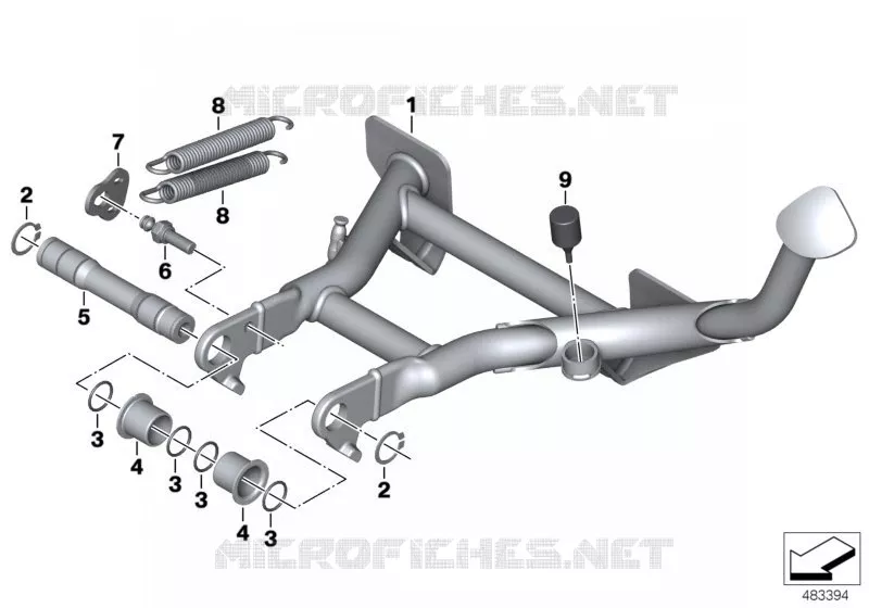 Béquille centrale BMW Motorrad BMW Motorrad K 1600 2015 6 cyl.  K48 (0F01, 0F11)