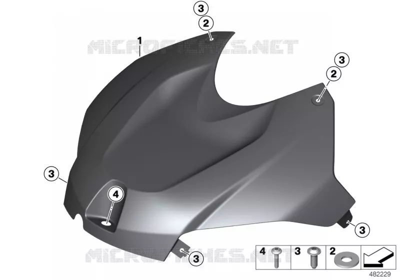 Cache boîte à air HP carbone BMW Motorrad BMW Motorrad S 1000 2016   K47 (0D52, 0D62)