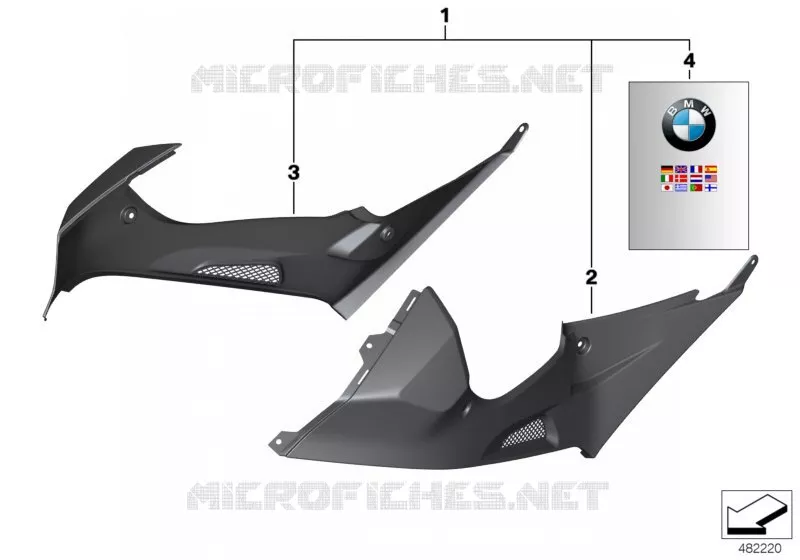 Cache de réservoir en carbone HP BMW Motorrad BMW Motorrad S 1000 2010   K46 (0524,0534)