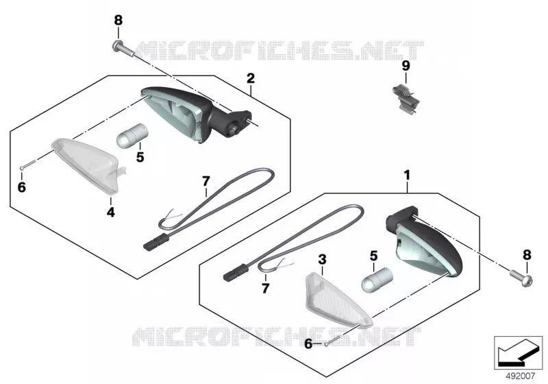 Clignotants avant BMW Motorrad BMW Motorrad R 1200 2011 K5x  K50 (0A01, 0A11)