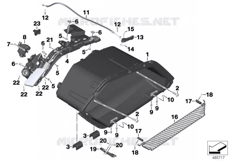 Coffre, partie inférieure BMW Motorrad BMW Motorrad K 1600 2017 6 cyl.  K61 (0F51, 0F53)