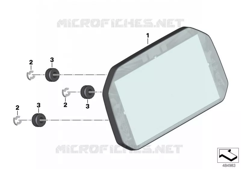 Combiné dinstruments / écran TFT BMW Motorrad BMW Motorrad S 1000 2018   K67 (0E21, 0E23)