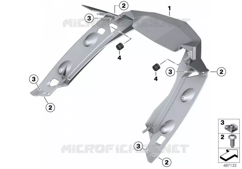 Conduit dair de radiateur dhuile BMW Motorrad BMW Motorrad K 1600 2015 6 cyl.  K48 (0F02, 0F12)
