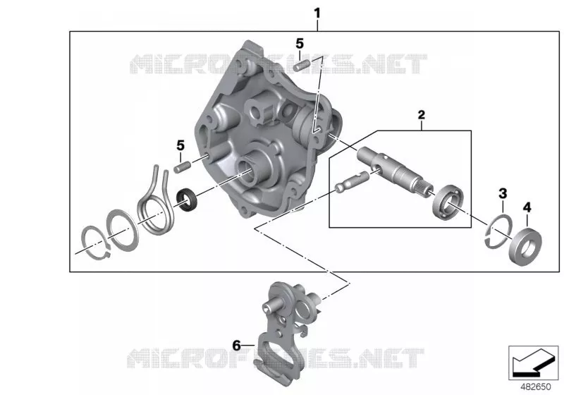 Couvercle commande de vitesses BMW Motorrad BMW Motorrad R 1200 2011 K5x  K50 (0A01, 0A11)