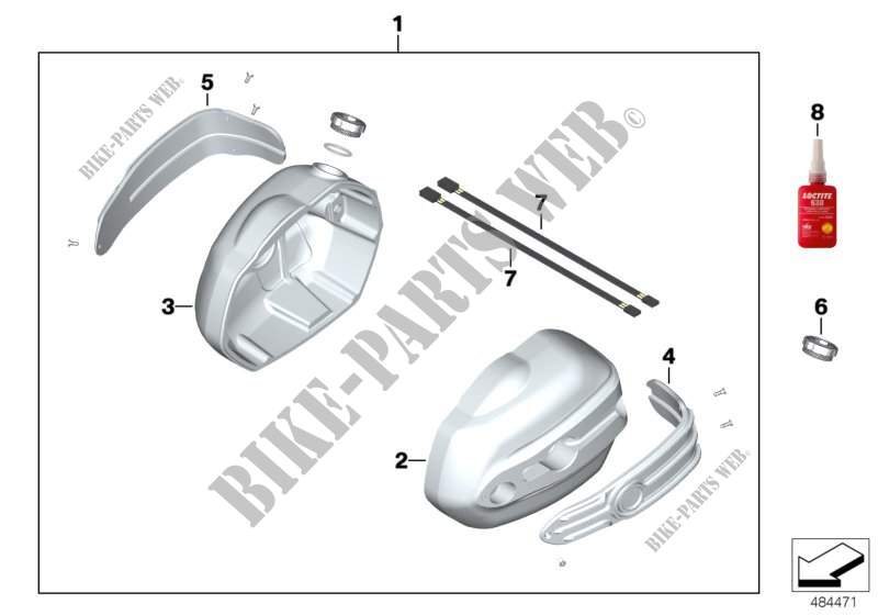 Couvre culasse Machined pour BMW Motorrad R 1200 R 11 à partir de 2009