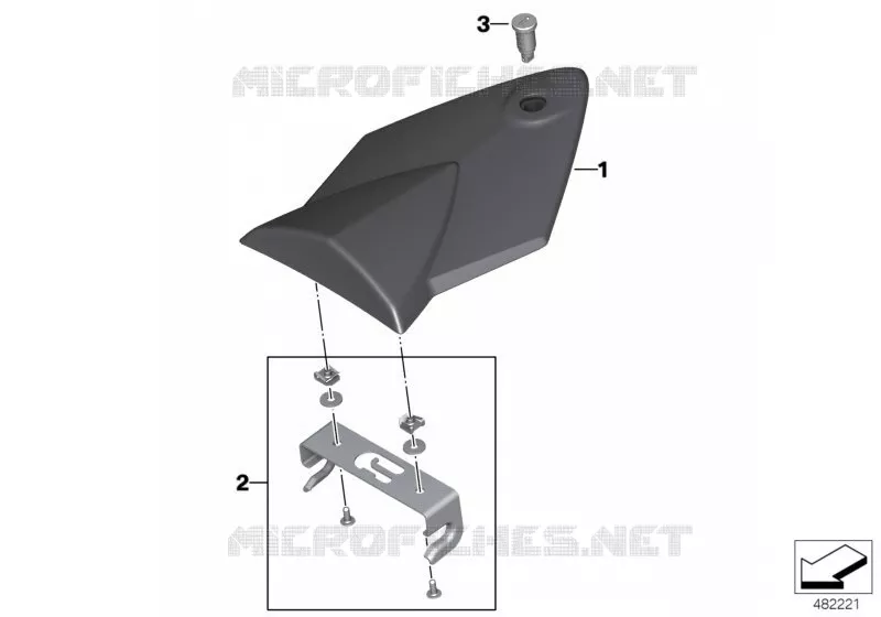 Couvre-selle passager carbone HP BMW Motorrad BMW Motorrad S 1000 2008   K46 (0507,0517)