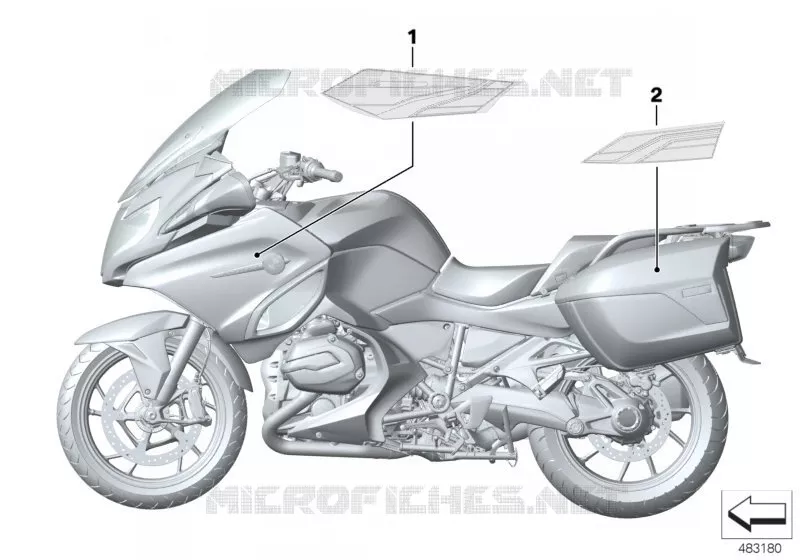 Etiquette adhésive BMW Motorrad BMW Motorrad R 1200 2013 K5x  K52 (0A03, 0A13)