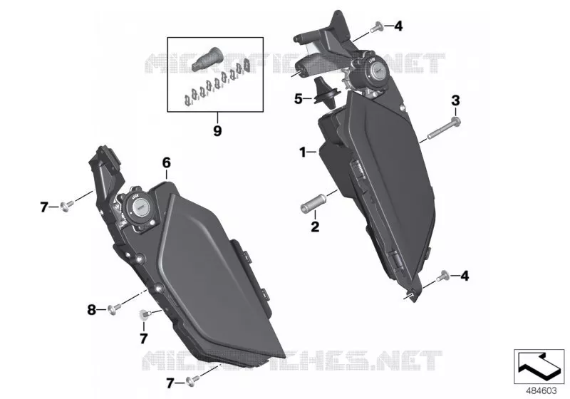 Fourre-tout BMW Motorrad BMW Motorrad K 1600 2017 6 cyl.  K61 (0F51, 0F53)