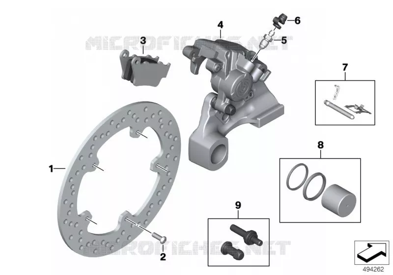 Frein de roue arrière BMW Motorrad BMW Motorrad S 1000 2018   K67 (0E21, 0E23)