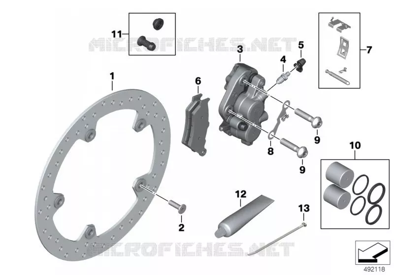 Frein de roue avant BMW Motorrad BMW Motorrad F 850 2016   K81 (0B09, 0B19)