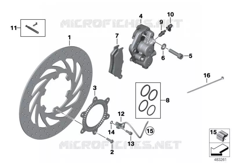Frein de roue avant BMW Motorrad BMW Motorrad G 650 2010   R13 (0136, 0146)