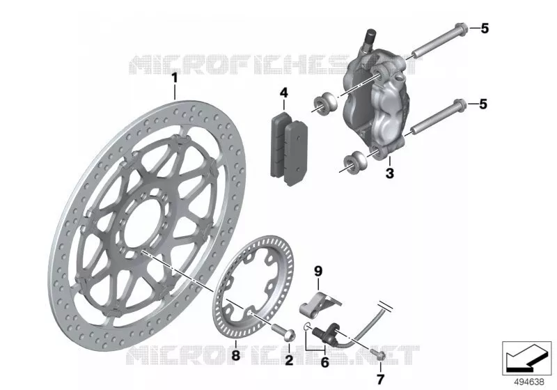 Frein de roue avant BMW Motorrad BMW Motorrad HP4 2017   K60 (0E31, 0E33)