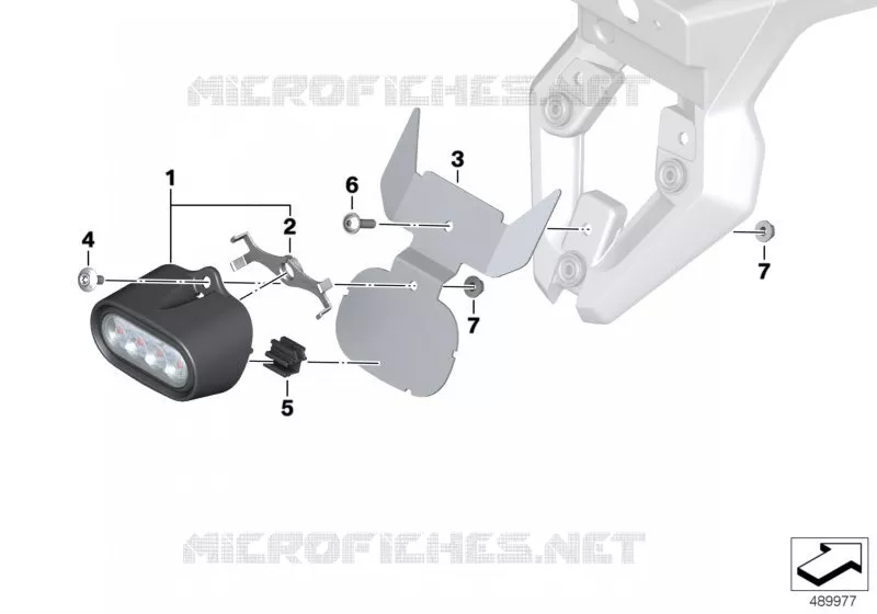 LED feu antibrouillard arrière BMW Motorrad BMW Motorrad F 800 2015 K7x  K71 (0B53, 0B63)