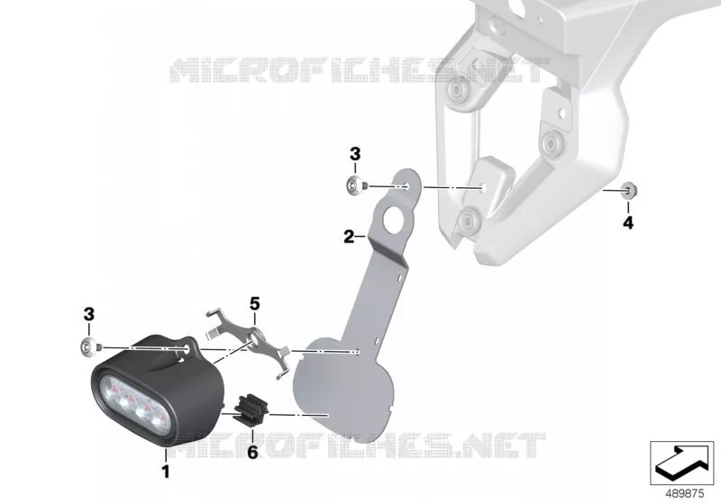 LED feu antibrouillard arrière BMW Motorrad BMW Motorrad F 850 2016   K81 (0B09, 0B19)