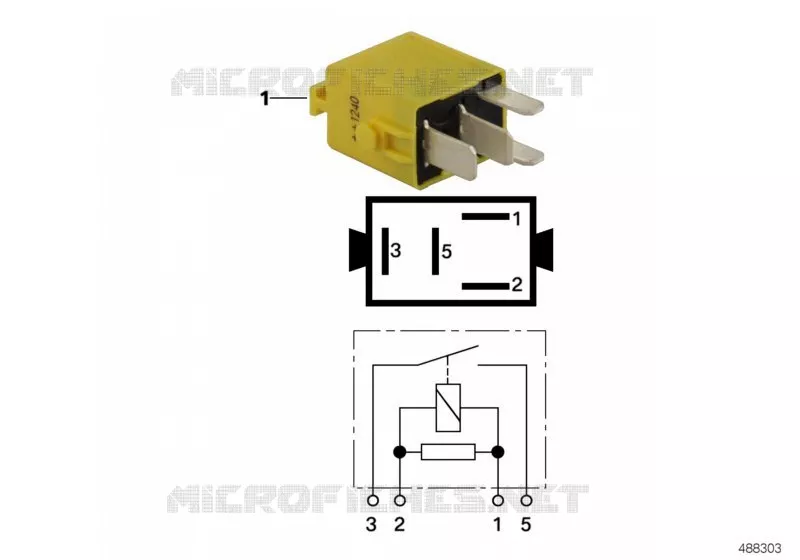 Minirelais travail jaune BMW Motorrad BMW Motorrad R 1150 1998 4V  R21 (0415,0495)