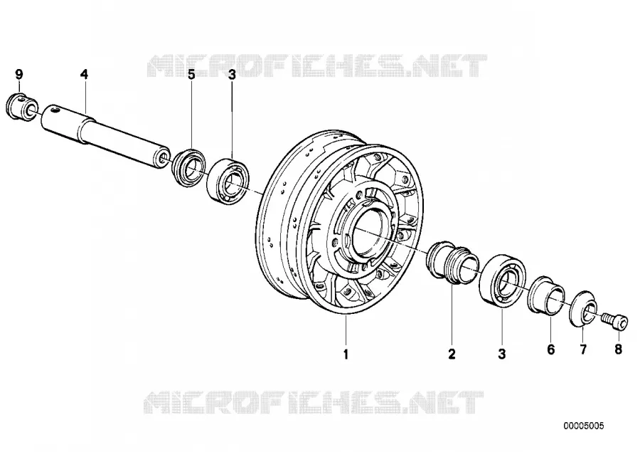 Moyeu de roue pieces rapportees av BMW Motorrad BMW Motorrad Classic R 80 1994 2V (91-95)  R80