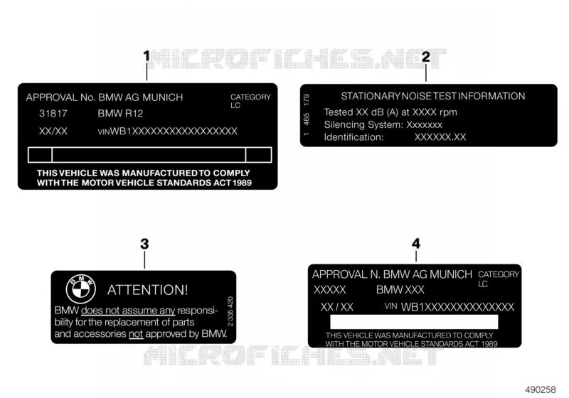 Panneaux Australie BMW Motorrad BMW Motorrad S 1000 2013   K46 (0D10,0D21)
