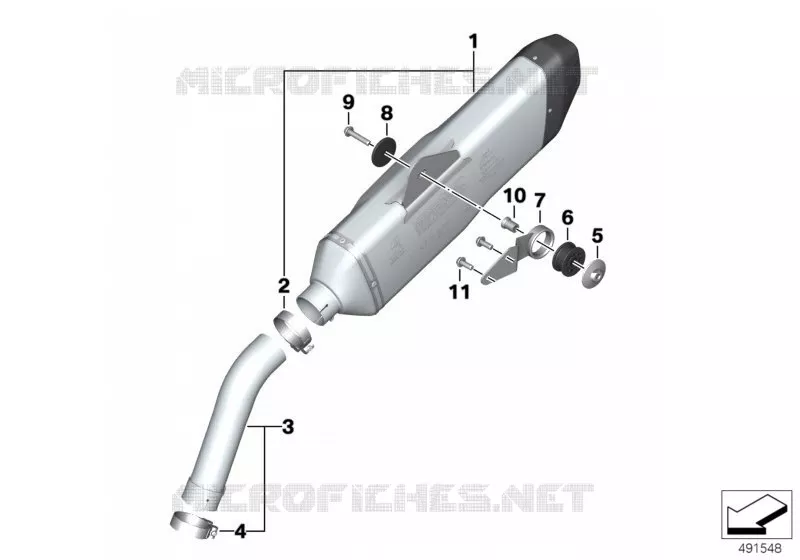 Pièces déchappement avec fixation BMW Motorrad BMW Motorrad F 750 2016   K80 (0B08, 0B18)