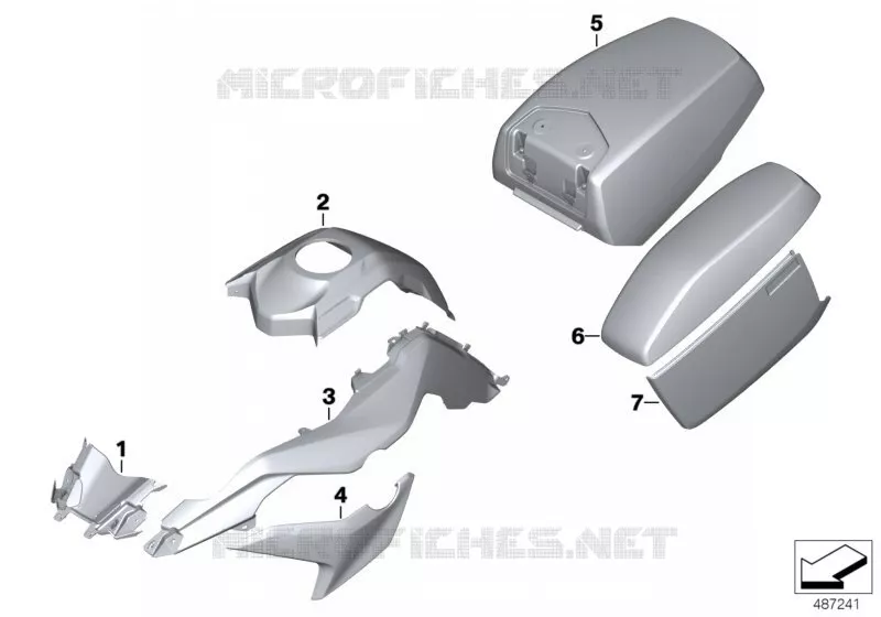Pièces peintes U751 alpin-weiss 3 BMW Motorrad BMW Motorrad F 750 2016   K80 (0B08, 0B18)
